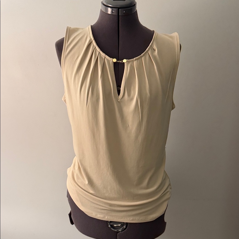 DKNY Light Tan Sleeveless Tank Top